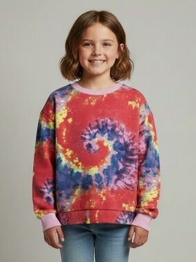 Harper Canyon Girls Tie Dye Crewneck Sweatshirt Size 5